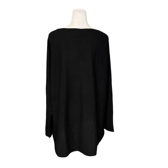 Charter Club Luxury Black 100% Cashmere Shirtail Sweater Size XL NWT - Picture 5 of 8